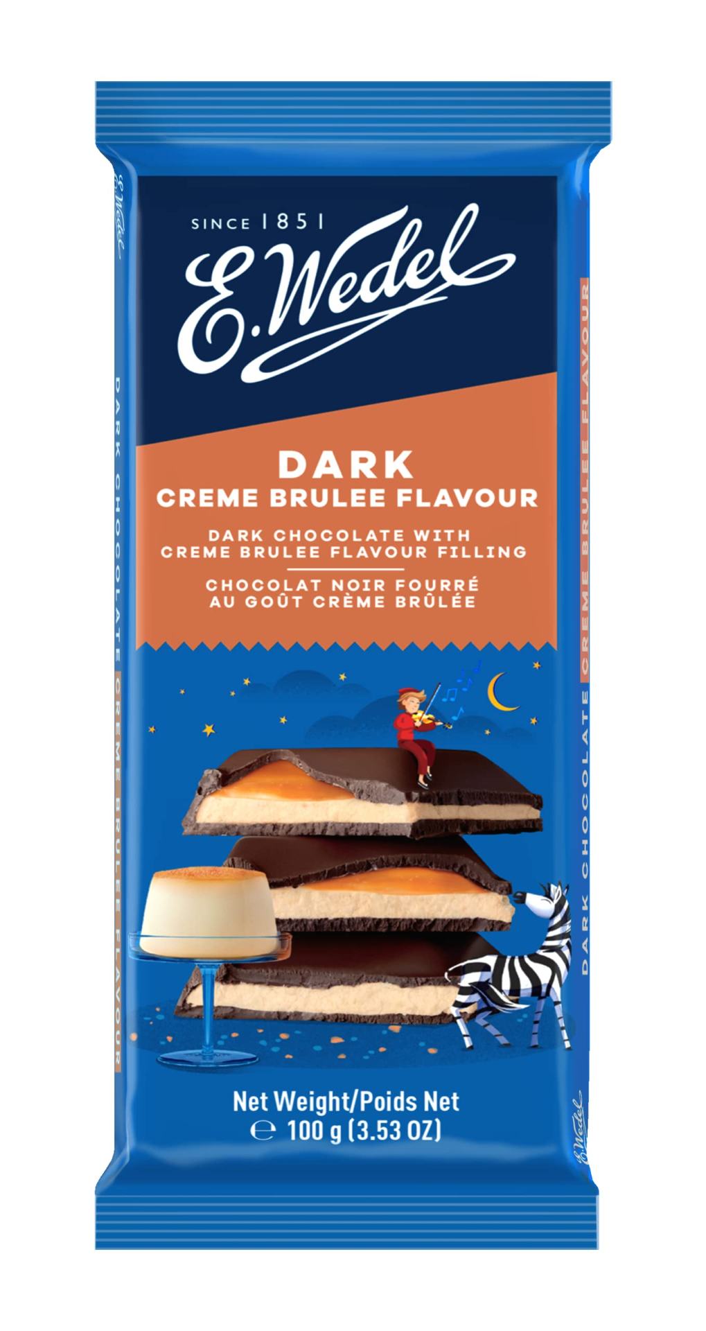 WEDEL DARK CHOCOLATE CREME BRULEE 100G